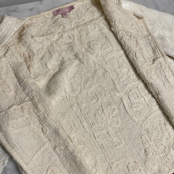 Calypso St Barth White Beaded & Sequin Cropped Jacket. Size Small - Picture 13 of 16